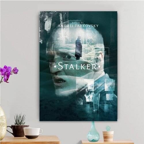 Stalker Sci-Fi Andrei Tarkovsky Russian Soviet Vintage Movie Film Decorative Poster Wall Art Canvas Sticker Home Decor Gift