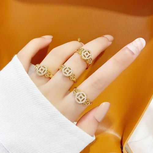 Unisex Gold Silver Color A-Z 26 Letters Initial Name Rings for Women Men Geometric Alloy Creative Finger Rings Jewelry Wholesale