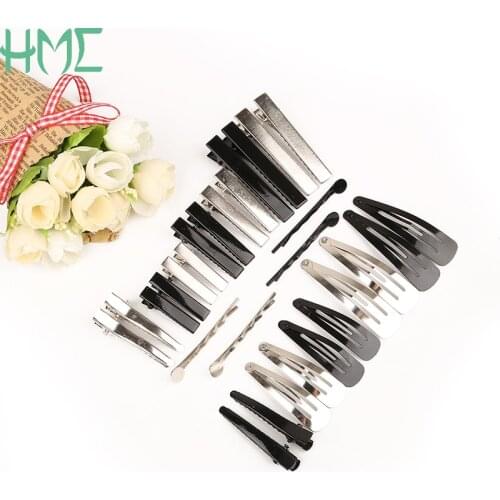 20pcs/bag Women Iron Hair Ornaments Duckbill Square Head Water Droplets Four Wave Hairpin Hair Accessories Tool