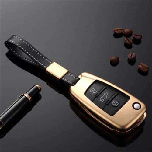 Alloy Auto Key Protection Cover Case For Audi C6 A7 A8 R8 A1 A3 A4 A5 Q7 A6 C5 Car Holder Shell Car-Styling