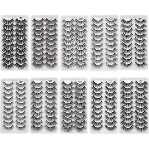 3D Eyelashes Hand made Reusable Natural Long Eyelashes 3D Mink Lashes Soft Dramatic Eye lashes For Makeup Cilios Mink Maquiagem