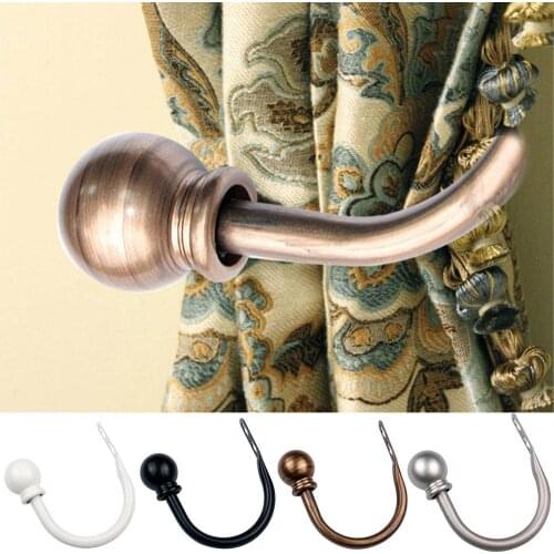 2Pcs/Sets Modern Concise Ball Curtain Tieback Holdback Holder Drape Hook Decoration Hook Design Home Decor for all curtains