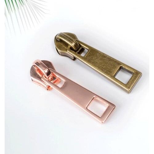 20 Pieces 10.8*33.7 MM Long Strip Pull Card Slider Blank Engraved Pull Tab Zipper Pullers #5 Metal Shoe Zipper Pullers