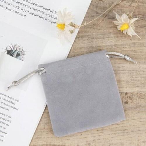 2000pcs/lot Gray Velvet Bags Jewellery Drawstring Bag 10x13 11x14cm Bead Cosmetic Wedding Candy Container Storage Packaging Bags