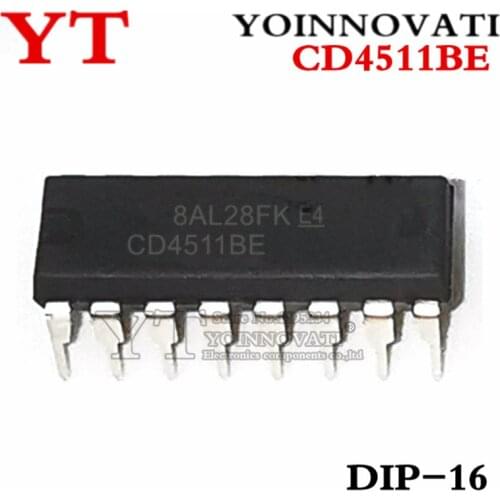 25pcs/lots CD4511BE CD4511 4511 7-SEG LED DECOD/DRVR 16-DIP IC Best quality