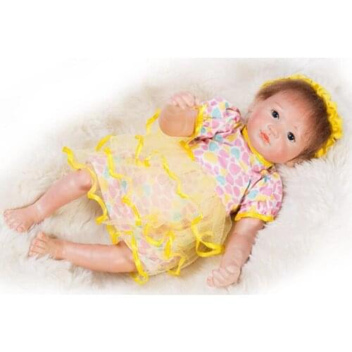 45cm Otarddolls Lifelike Reborn Baby Doll Realistic Soft silicone Reborn Babies Girl 18 Inch NEW BORN Kids Brinquedos boneca Toy