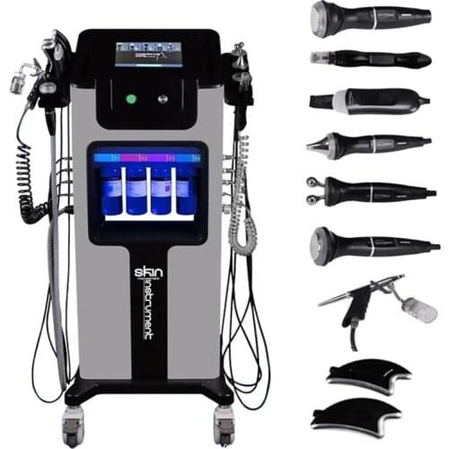 8 in 1 hydrafacial oxygen jet aqua peel machine microdermebrasion skin rejuvenation cryo facial and eye lifting beauty tools