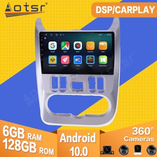 For Renault Logan 2009 2010 2011 2012 2013 Android 10 Car Tape Radio Recorder Video Player Navi GPS Carplay Multimedia Head Unit