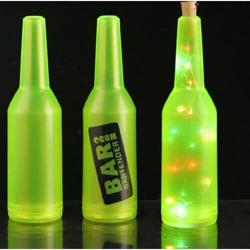 Free Shipping Multiple color Fluorescent Flair Bottles For Bartender Practice Cocktail Shaker Bar Pub Bottle Bar Tool