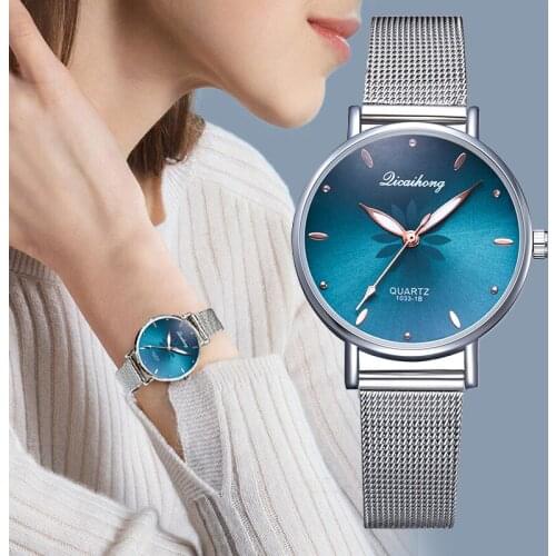 2020 Brand Womens Watches Luxury Flowers Metal Woman Ladies Watch Bracelet Quartz Clock Wristwatches For women relogio feminino