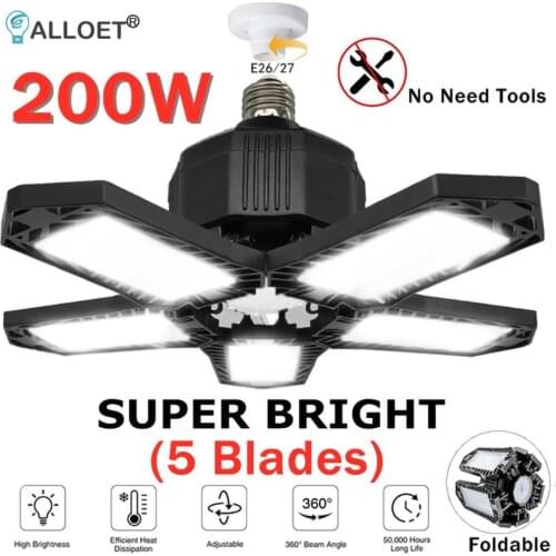 Deformable Ceiling Light Household Cars Garage LED Garage Light Adjustable Embellishment for Home Warehouse Workshop