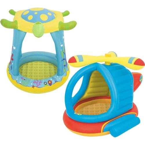 Kiddie Inflatable Sunshade Pool Blow Up Water Fun Bathing Tub Baby Inflatable Swimming Ring Kids Summer Swimming Pool Swim Seat