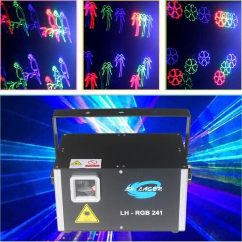 DMX512+ILDA+SD laser light/ 2W RGB Advertising lighting / Text Laser projector