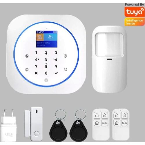 Home security Alarm System GsmTuya WIFI Smart Life App control Lcd display Multi language Alexa google IFTTT compatible