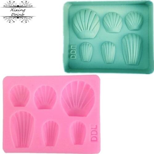 Scallop shaped silica gel mold soft sugar mold cake decoration tool chocolate pudding mold sugar technology kitchen accessories