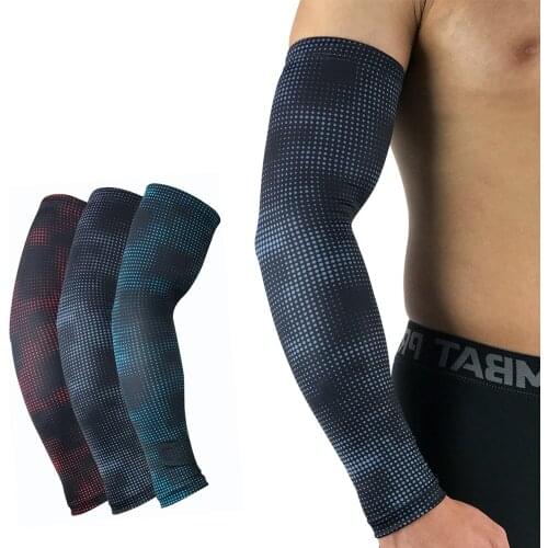HUYIDA Arm Sleeves Unisex Cooling Cover Outdoor Cycling Running UV Sun Protection Nylon Cool Arm Sleeve for Men Hide Tattoos 1PC