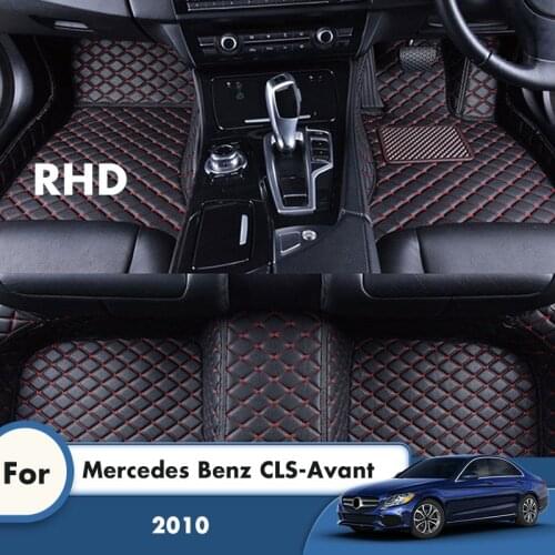 RHD Carpets For Mercedes Benz CLS-Avant 2010 Car Floor Mats Foot Pads Custom Accessories Styling Custom Front And Rear Side Foot
