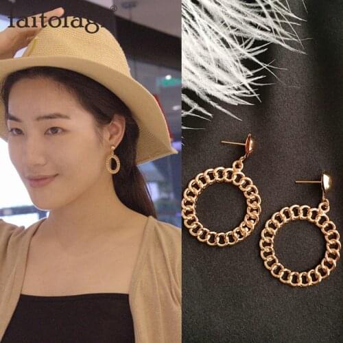 Circle Hollow Out Earrings For Women Jewelry Pendientes Black Friday Deals Earings Fashion Jewelry Chain Statement Earings