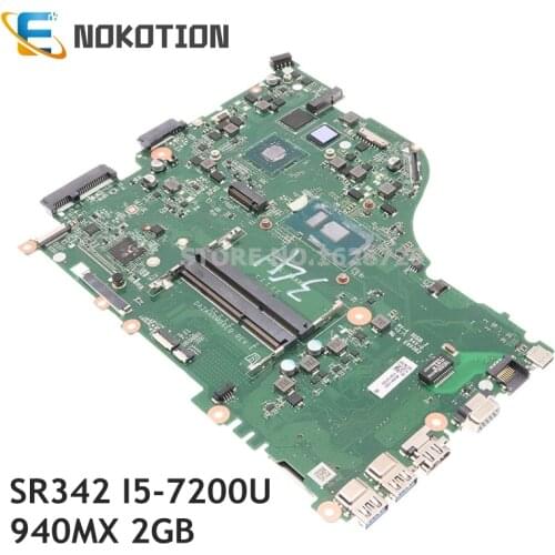 NOKOTION DAZAARMB6E0 NBGRR11007 NBGRR110077 motherboard For acer Aspire E 15 E5-576G E5-576 mainboard SR342 I5-7200U 940MX 2GB