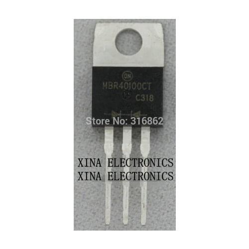 MBR40100CT MBR40100 MBR 40100CT 40A 100V TO-220 ROHS ORIGINAL 10PCS/lot Free Shipping Electronics composition kit