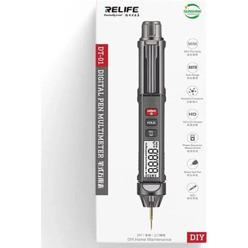 RELIFE DT-01 Smart Pen Type Multi-Function Mini Multimeter Non-Contact Tester Phase Sequence Meter For Mobile Phone Repair Tools