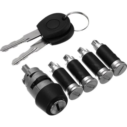 NEW-7Pcs/Set Ignition Starter Switch Lock Barrel with 2 Keys 701837205 for VW T4 Caravelle MK IV 1990-2003 Transporter