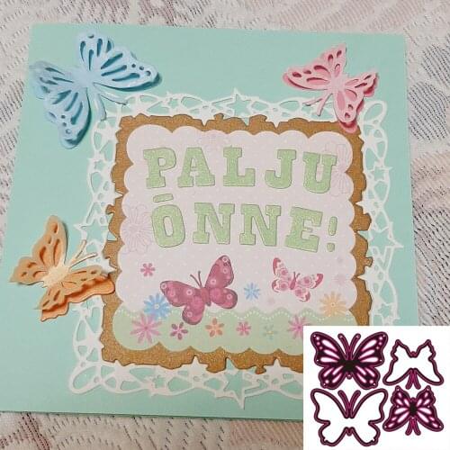 New 4piece butterfly suit Metal cutting Die scrapbook Decoration embossed Photo album Decoration Card making DIY Handicrafts