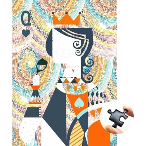 New Jigsaw Puzzle 1000 Pieces Playing CARDS Education Fidget Toys for Adults Children Kids The Queen of Hearts