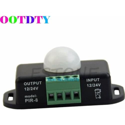 OOTDTY Body Infrared PIR Motion Sensor Switch DC 12V/24V For LED Light Strip Automatic APR14_35
