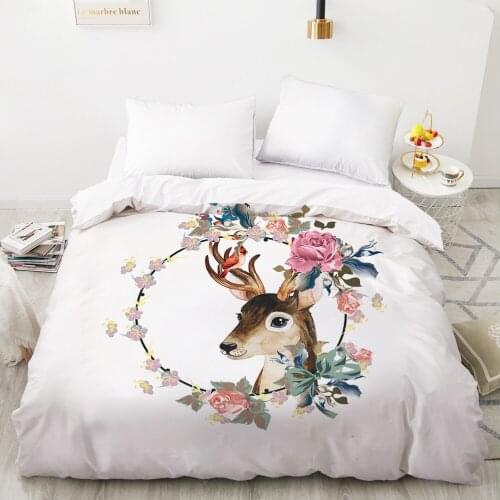 Duvet cover Comfortable Quilt Blanket Case Queen King Bedding 140x200 240x260 for Home Nordic simple deer