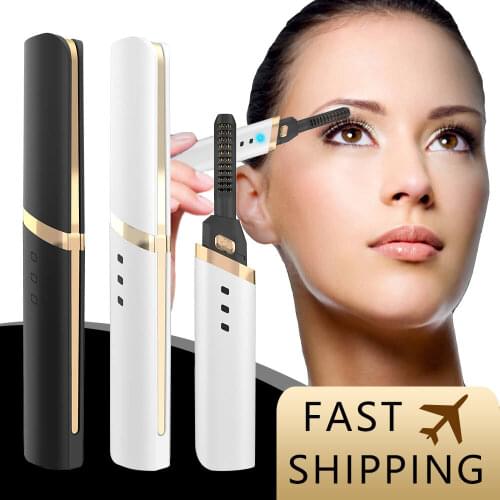 Electric Heated Eyelash Curler Temperature Adjustable Rechargeable Mini Women Portable Makeup Eyelash Curling Pen Long Lasting
