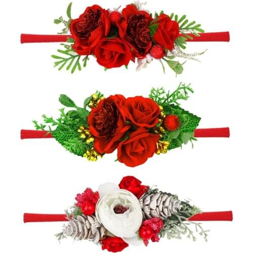 2020 New Year Hair Accessories For Baby Girls Headbands Christmas Headbands Natal Party Kids Headwear Infant Bow Children