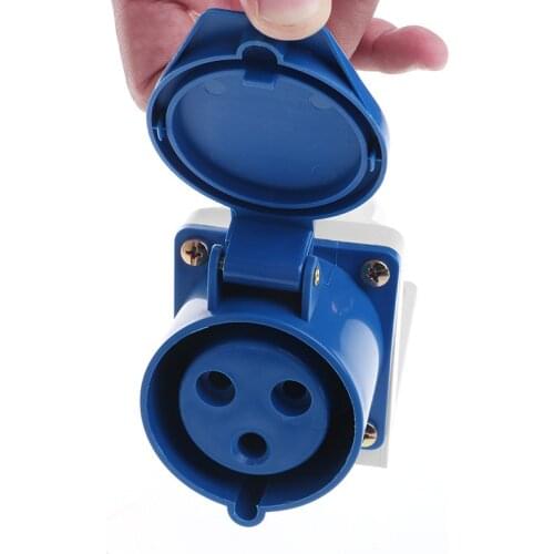 32A 3pin Industrial Socket 220V-250V IP44 Waterproof 2P+E Industrial Plug