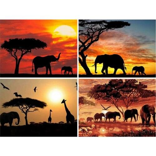 Canvas Size Animal Diamond Painting Full Drill Square Elephant Sale Embroidery Cross Stitch Fall Decorations For Home