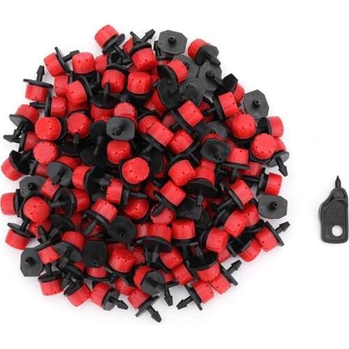 Adjustable Irrigation Drippers Emitters Micro-Sprinklers Heads 1/4 inch Drip Watering Kits for Greenhouse Patio Garden Flower Be