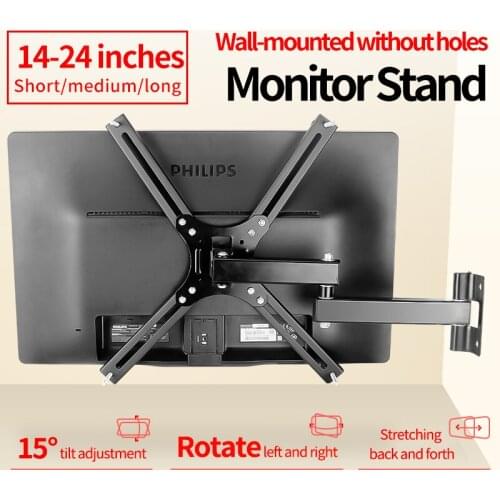 The 10-27" adjustable Angle rotates left and right on the wall holder for nonporous LED plasma TV display