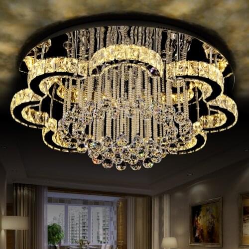 Modern LED Ceiling Lights K9 crystal luminaires illumination home fixtures living room Ceiling lamps bedroom Ceiling lighting