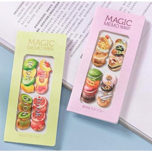 100pcs Kawaii Memo Tearable Waterproof Note Sticker Creative Bookmarks Scheduler Stationery