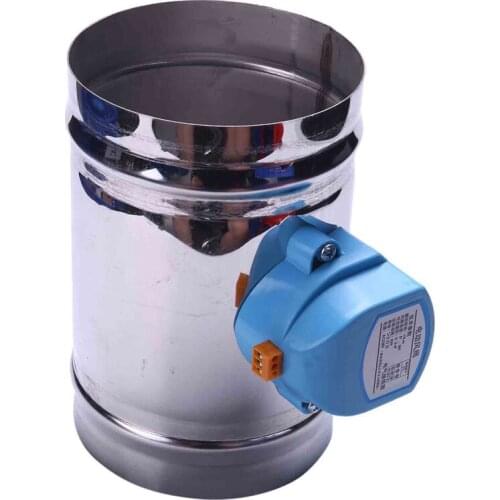 125mm stainless steel air damper valve HVAC electric air duct motorized damper for 5 inch ventilation pipe valve 220V Retail