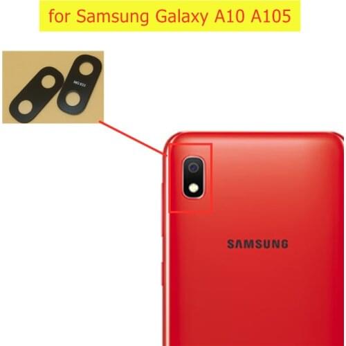 2pcs for Samsung Galaxy A10 A105F Back Camera Glass Lens Main Rear Camera Lens with Glue Repair Spare Parts