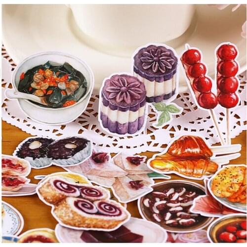 20pcs Creative Cute Self-made Traditional pastry food Scrapbooking Stickers /Decorative Sticker /DIY Craft Photo Albums kawaii