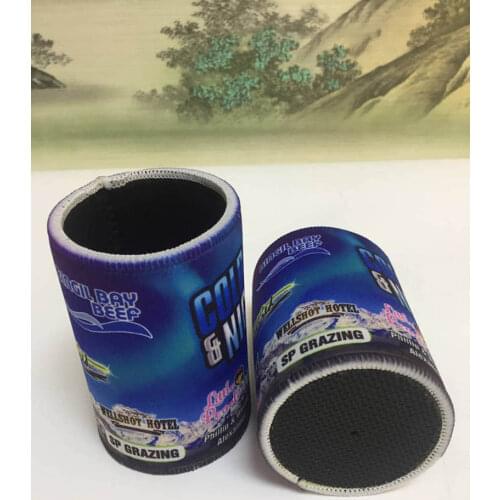 300pcs Neoprene Stubby holders With Customer Design Printing Thickness 5mm Can Cooler With Solid Bottom Stitched top&Bottom