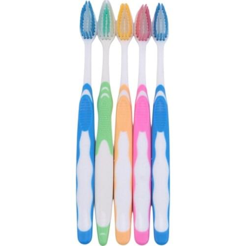 5Pcs Bamboo Charcoal Toothbrush Whitening Soft Nano Bristle Adult Clean Teeth Brush Dental Oral care Tools Long Handle