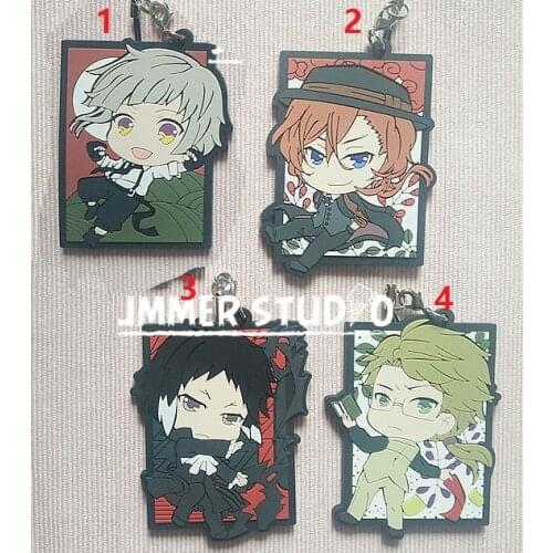 Bungo Stray Dogs Anime keychain Dazai Osamu Atsushi Nakaji Edogawa Ranpo Doppo Kunikida Rubber strap/phone charms
