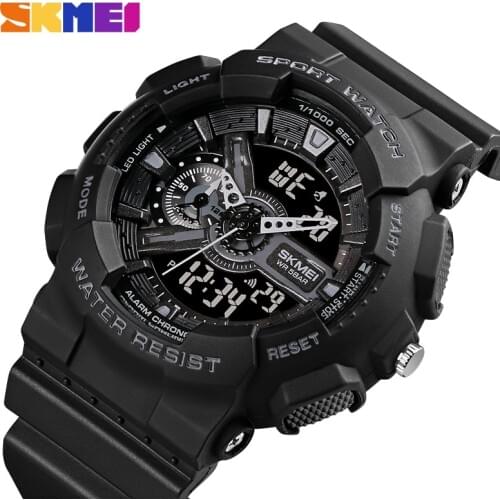 SKMEI New Fashion Digital Watch Men Women Shockproof Waterproof Dual Wristwatches LED Chrono Alarm Clock Mens Watches Cool Hour