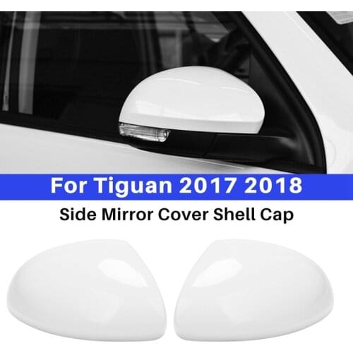 Pair Wing Mirror Rearview Mirror Cover Shell Cap Housing for TIGUAN 09-17 Sharan 12-18 Skoda Yeti 14-17 White