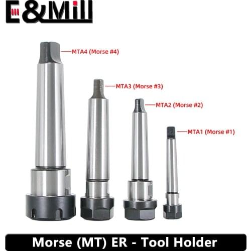 MT1 MT2 MT3 MT4 MT5 Morse tool holder ER20 ER25 ER32 ER40 MTA ER tool holder flat tail tool holder collet for cnc lathe Milling