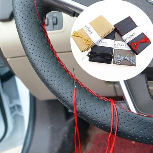 Car steering wheel cover artificial leather diameter 38cm for Honda CRV Accord Odeysey Crosstour FIT Jazz City Civic JADE Crider