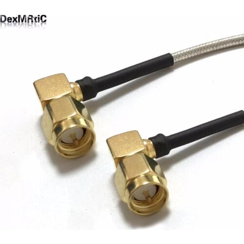 SMA Male Right Angle to SMA Male 90-degree Pigtail Cable RG405.086" 20cm 8" new wholesale price