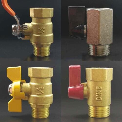1/8" 1/4" 3/8" 1/2" BSP Male To Female Brass Shut Of Ball Valve Home Garden Water Gas Oil Fuel